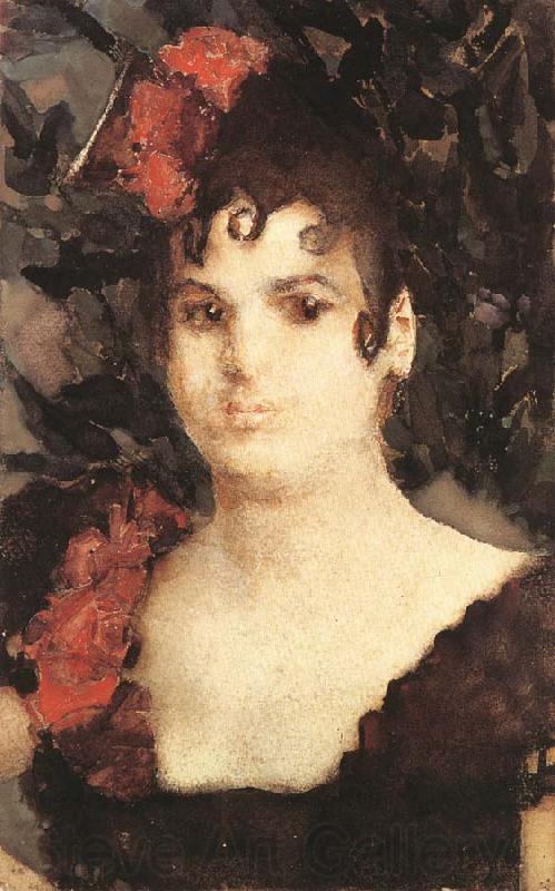 Mikhail Vrubel Portrait of Tatyana Liubatovich as carmen Spain oil painting art